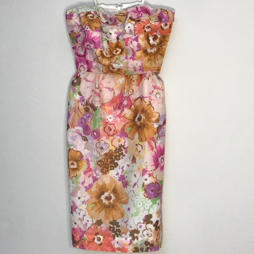 J. Crew strapless floral summer dress